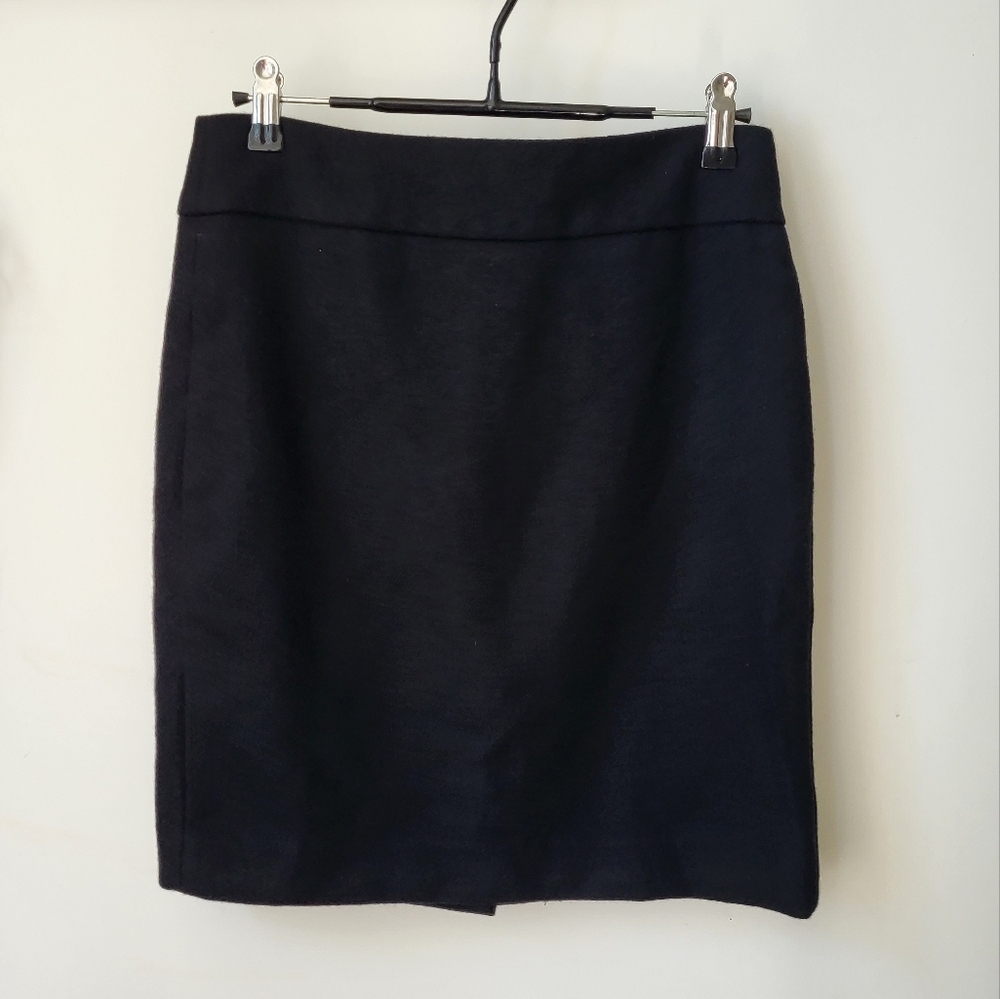 J. Crew black wool pencil skirt